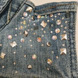 Justice sequins-stud detail denim vest 10